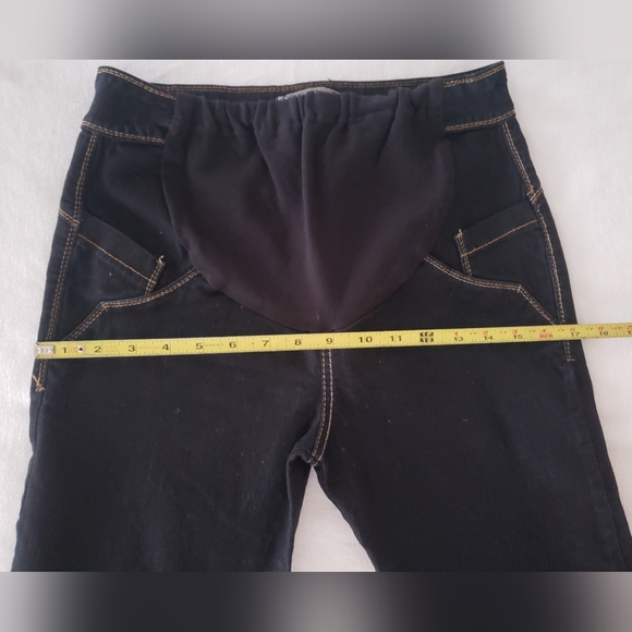 Gracia denim Maternity pull on skinny jeans black NWOT size 4 - Picture 11 of 14